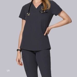 Mandala Scrubs Set - Pewter
